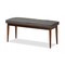 Baxton Studio Itami Dark Grey Upholstered Oak Finished Wood Dining Bench 157-9353 - alternate 1
